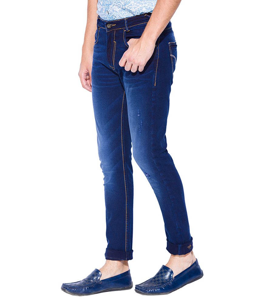 Mufti Blue Carrot Fit Jeans - Buy Mufti Blue Carrot Fit Jeans Online at ...