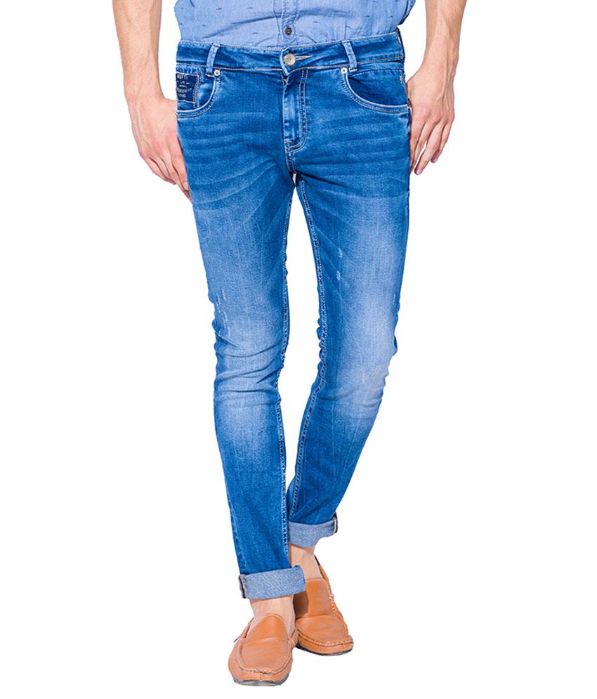 Mufti Blue Skinny Fit Jeans - Buy Mufti Blue Skinny Fit Jeans Online at ...