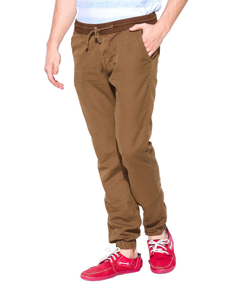 brown joggers petite