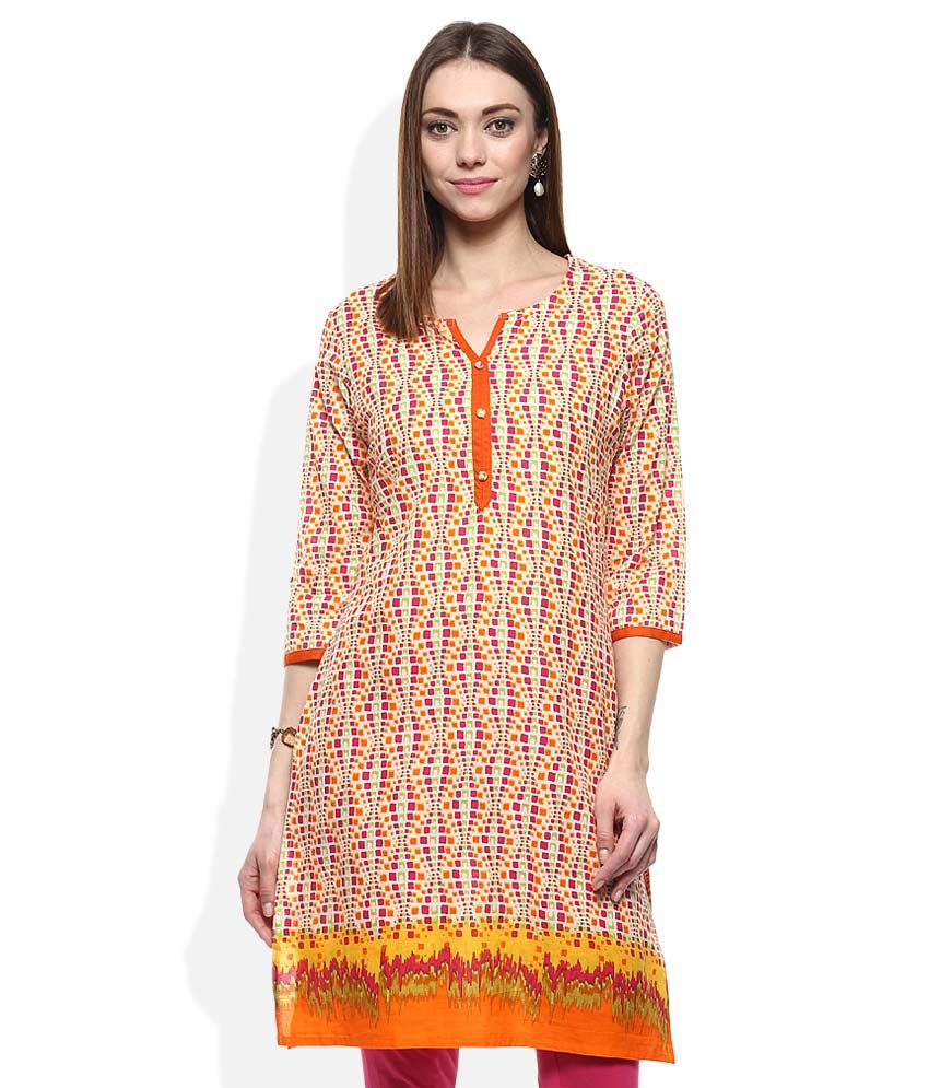 Rangmanch By Pantaloons Multi Colour Printed Kurti Buy Rangmanch By