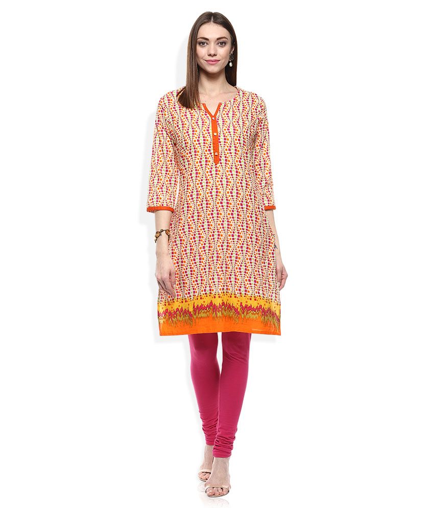 Rangmanch By Pantaloons Multi Colour Printed Kurti Buy Rangmanch By