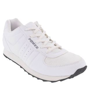 Bata White Running Shoes