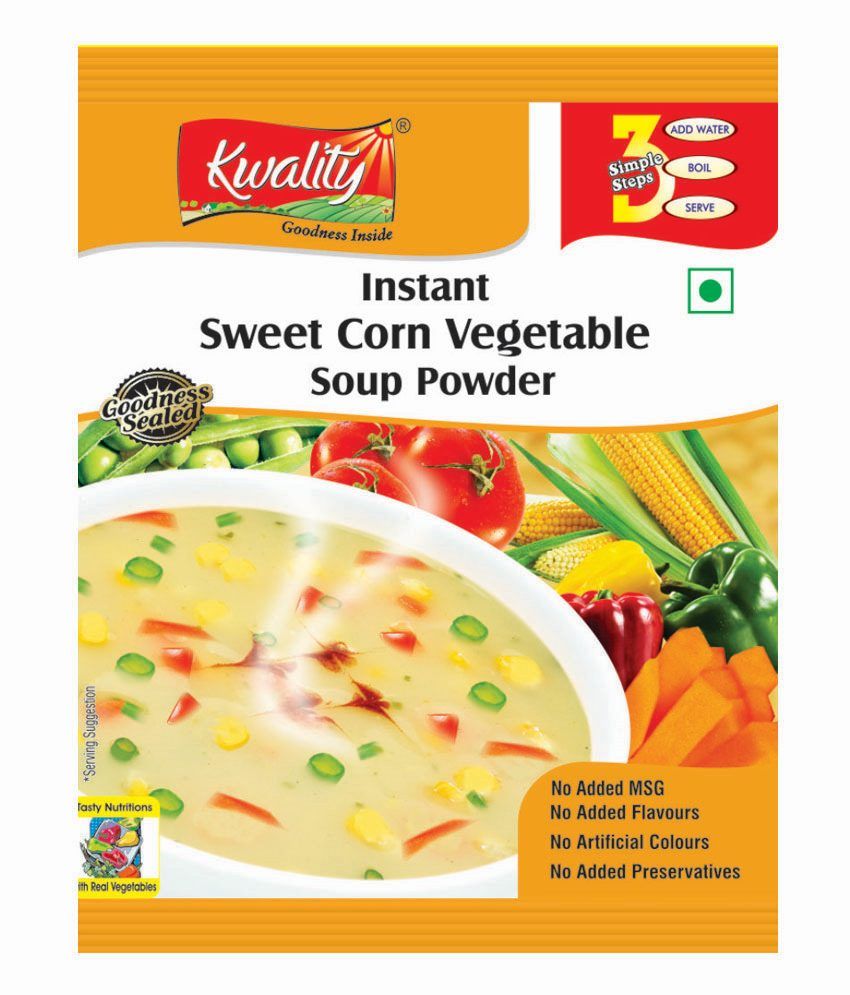 Kwality Instant Sweet Corn Vegetable Soup Powder 50g Pack of 2 Buy Kwality Instant Sweet Corn