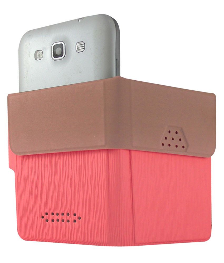 Molife Universal Flip Cover For Vivo Y15S Indian Red Flip Covers