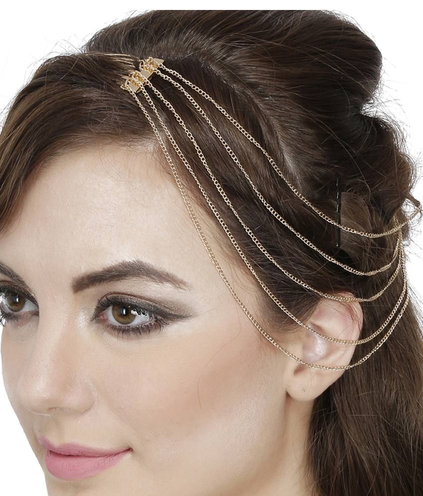 Fayon Trendy Costume Golden Strings With Comb Hair Accessory Buy