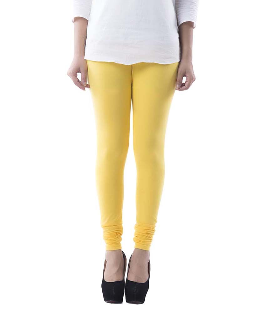 K M Creations Yellow Cotton Leggings Price in India Buy K M Creations