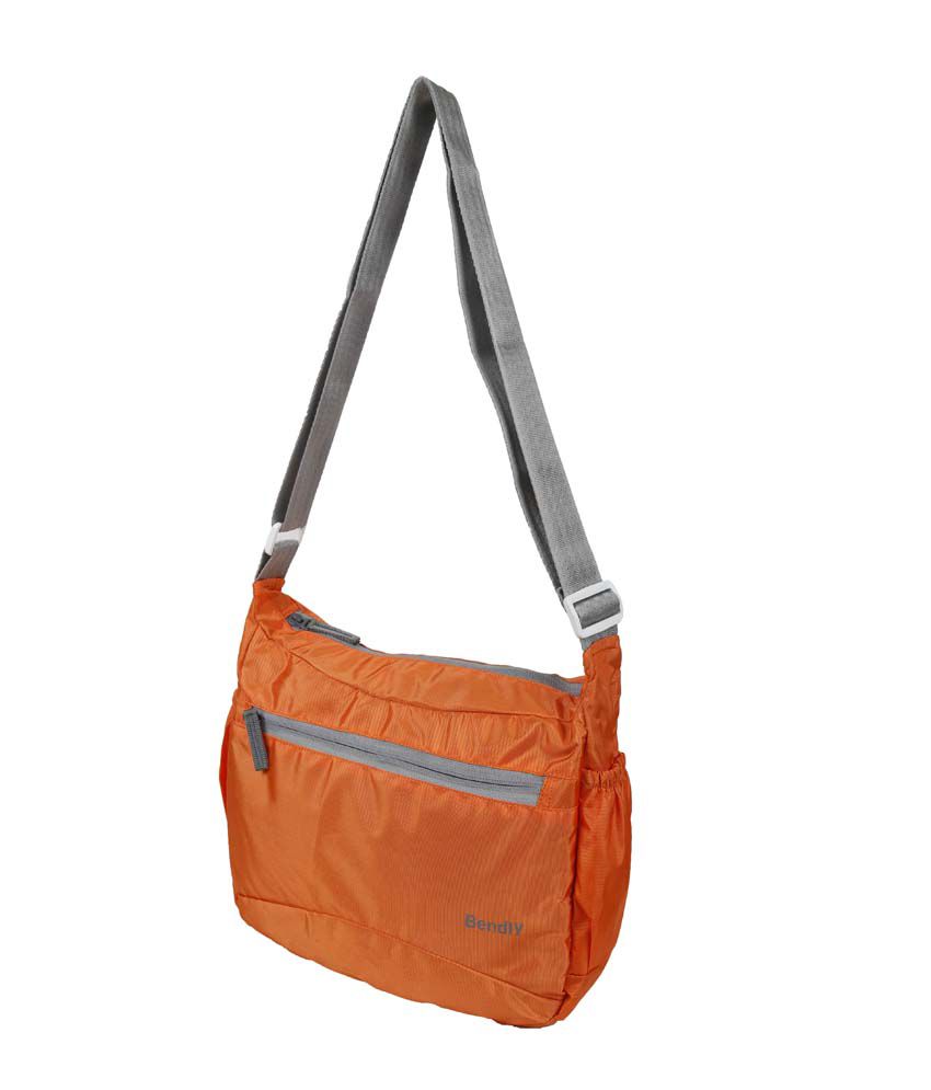 Bendly Orange Smart Foldable Cross Body Sling Bag - Buy Bendly Orange ...