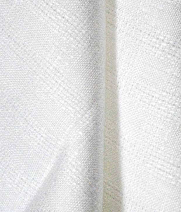 Bombay Rayon Pure Linen White Stripe Unstitched Shirt Fabric - Buy ...