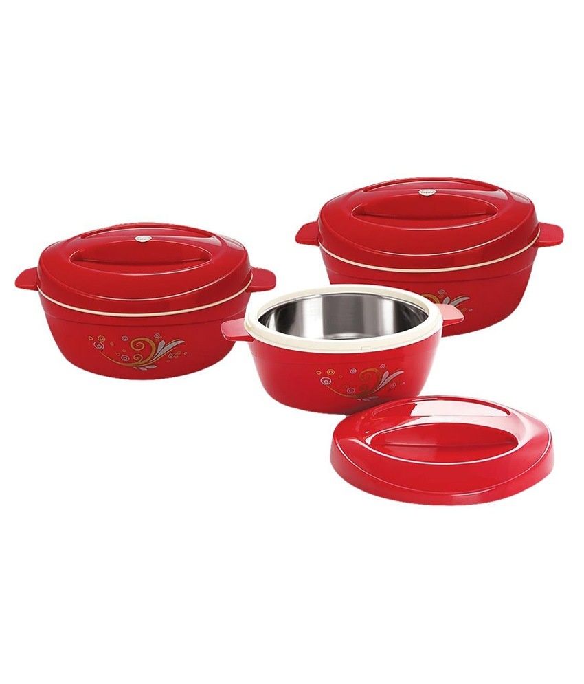 Cello Maroon Casseroles Set Of 3 Buy Online at Best Price in India