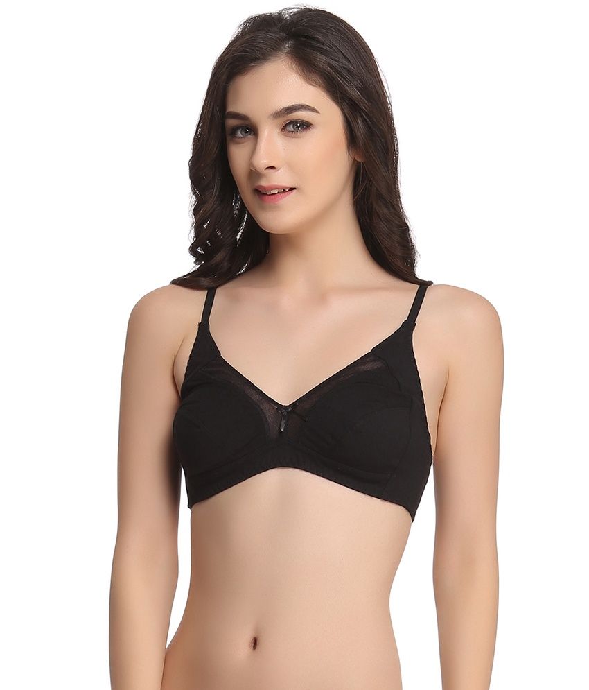     			Clovia Black Poly Cotton Bra