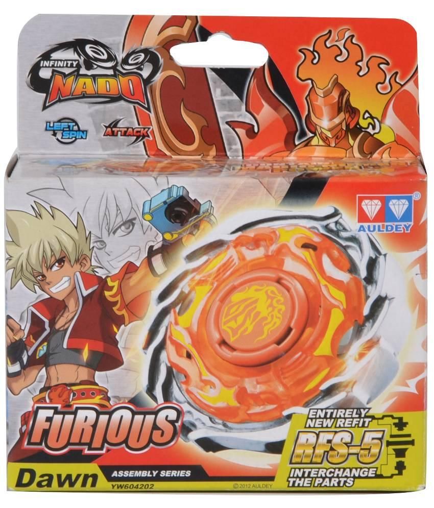 Infinity Nado Multicolour Plastic Beyblade with Launcher - 5 Pieces