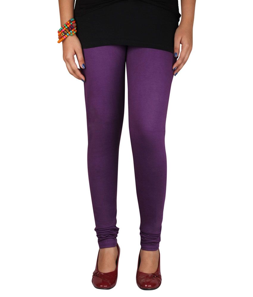 Kanchan Garments Purple Blended Leggings Price in India - Buy Kanchan ...