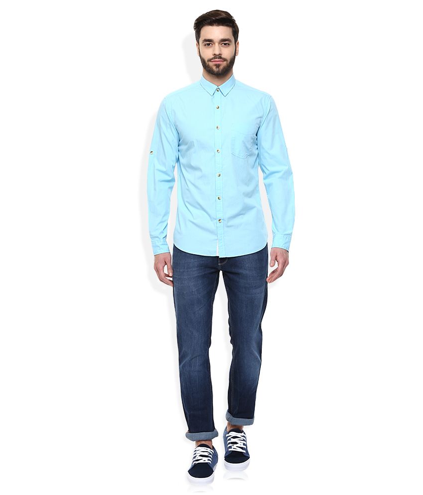 john players blue shirt