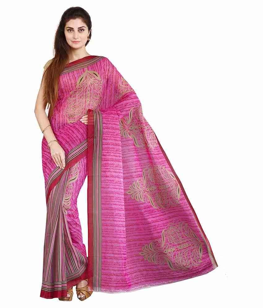 Boondh Multicoloured Polycotton Saree - Buy Boondh Multicoloured ...