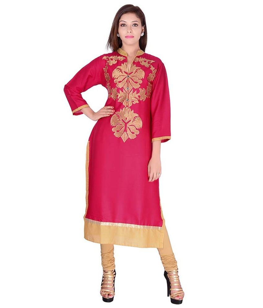 no-more-begging-pink-straight-poly-rayon-kurti-buy-no-more-begging