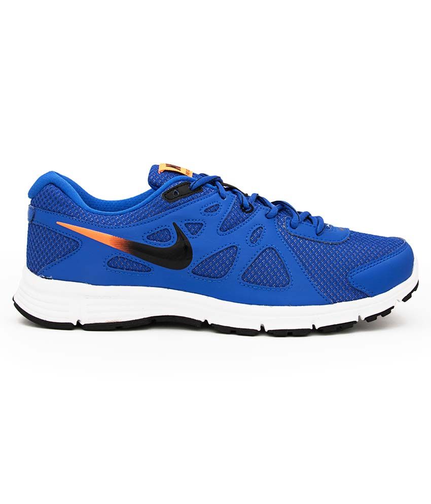 blue running nike shoes