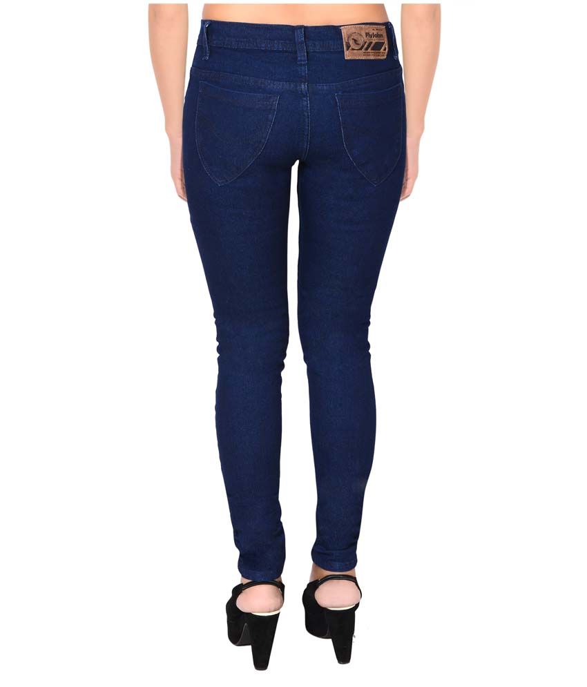 navy blue cotton jeans