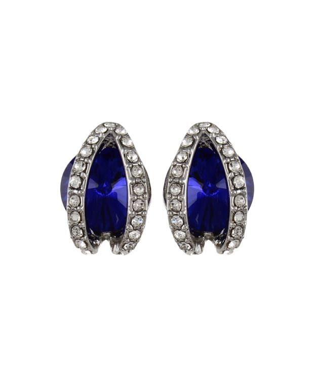 Fayon Blue Colour Stone Earrings - Buy Fayon Blue Colour Stone Earrings ...