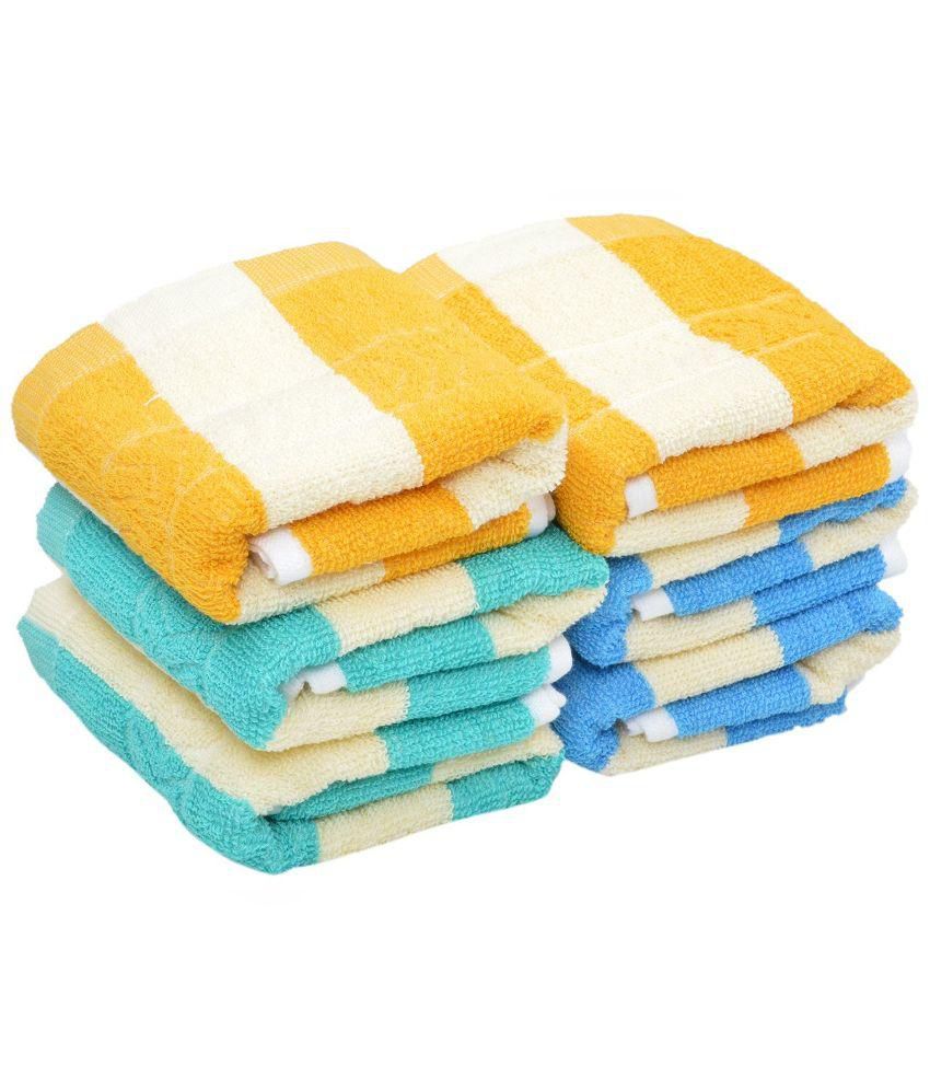     			MILAP Set of 6 Cotton Hand Towel - Multi Color