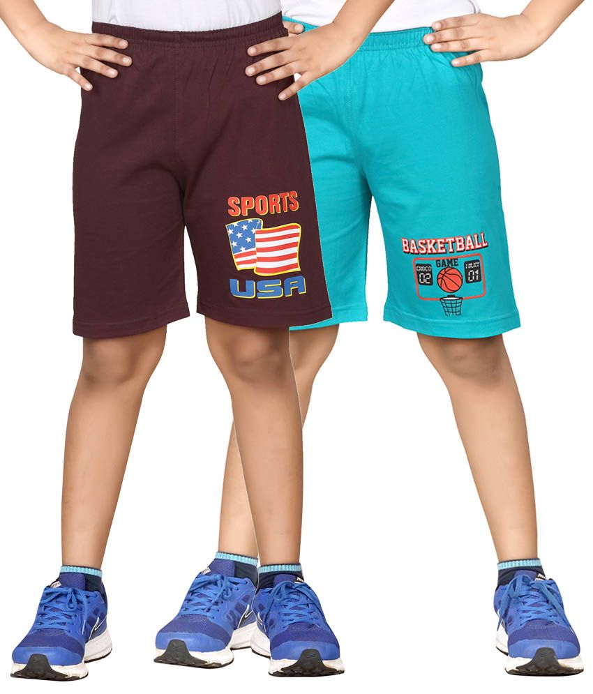     			Dongli Pack of 2 Shorts For Boys ( Blue )