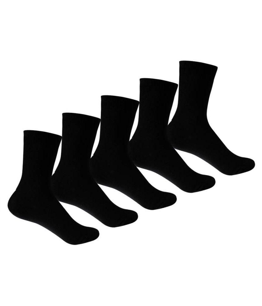 Lira Plain Black Cotton Socks - Pack of 10 Pairs - Buy Lira Plain Black ...