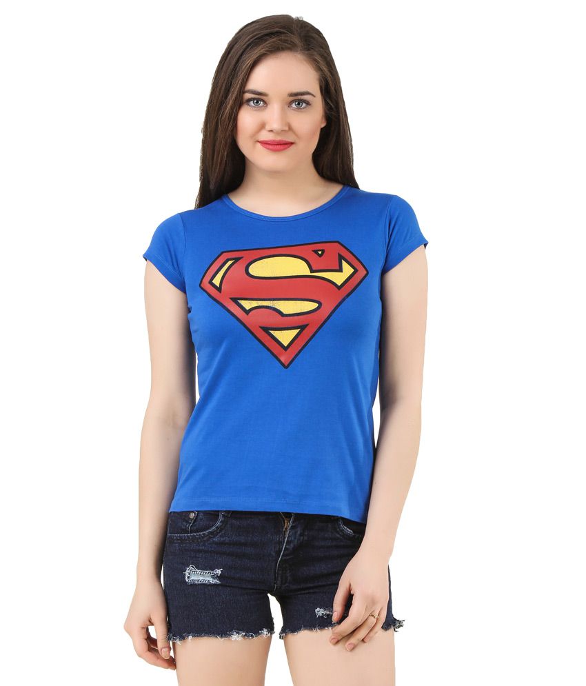 Supergirl Blue Printed T Shirt Buy Supergirl Blue Printed T Shirt