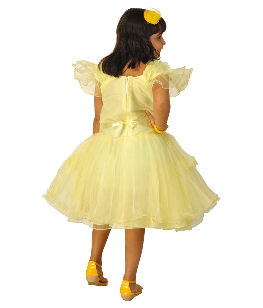 yellow full frock