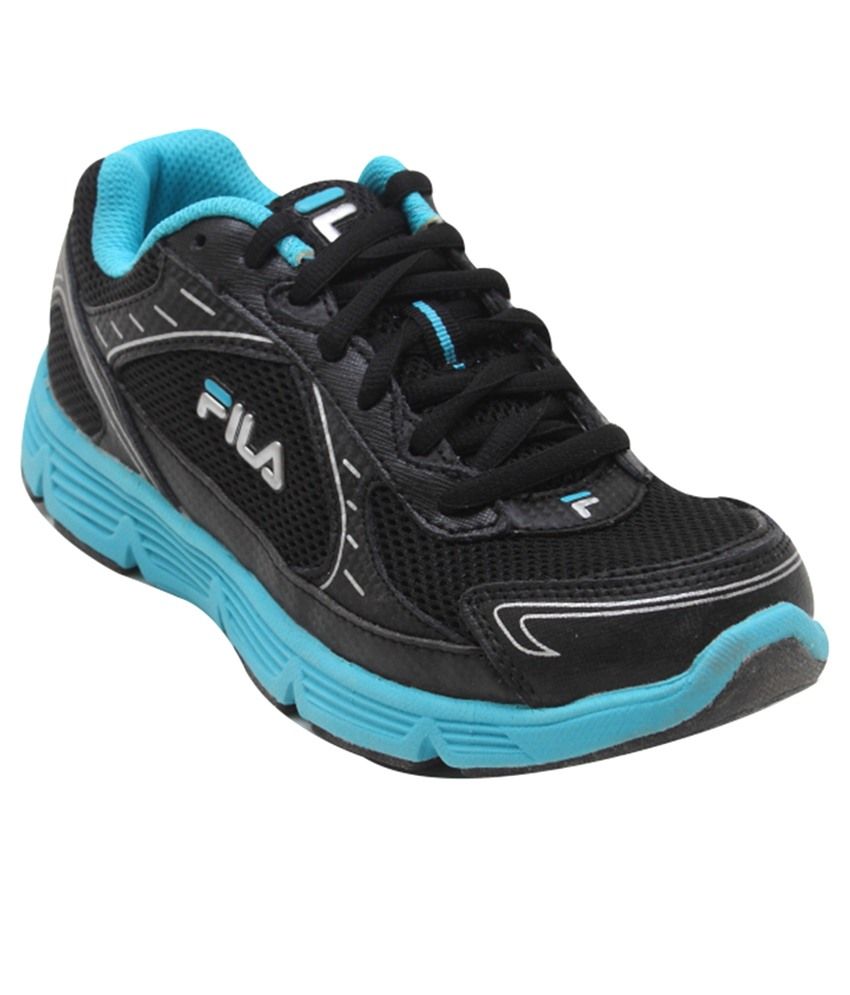 fila black sports shoes