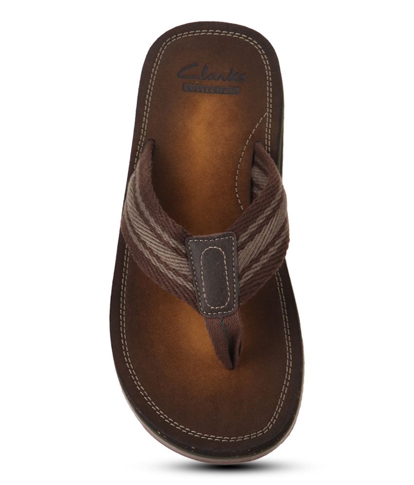 clarks brown slippers