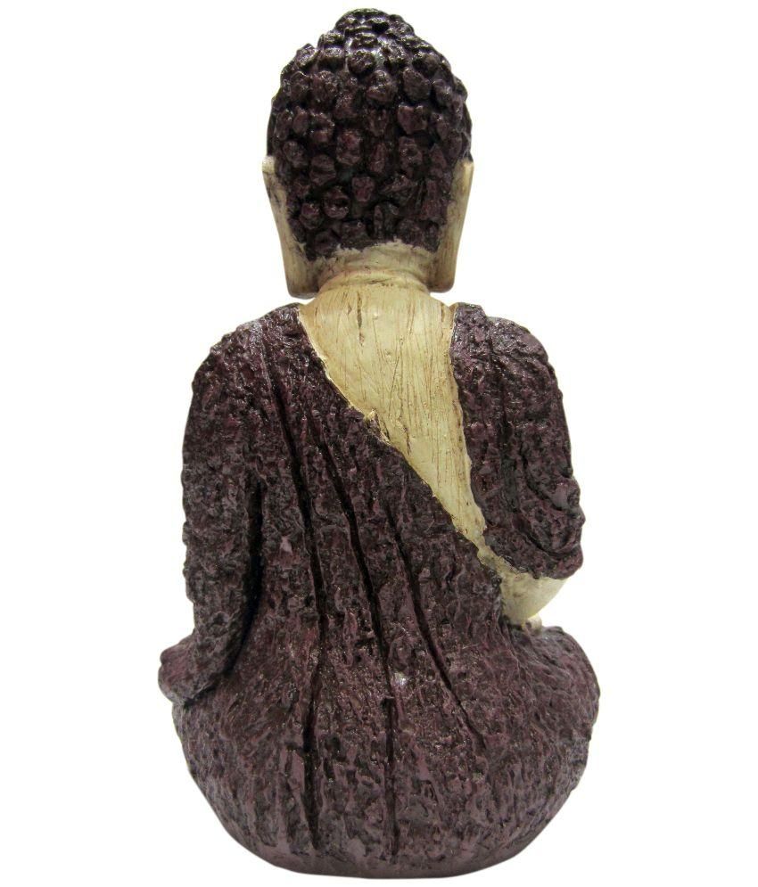 Earth Brown Resin Bark Buddha Sitting Meditation Statues: Buy Earth ...