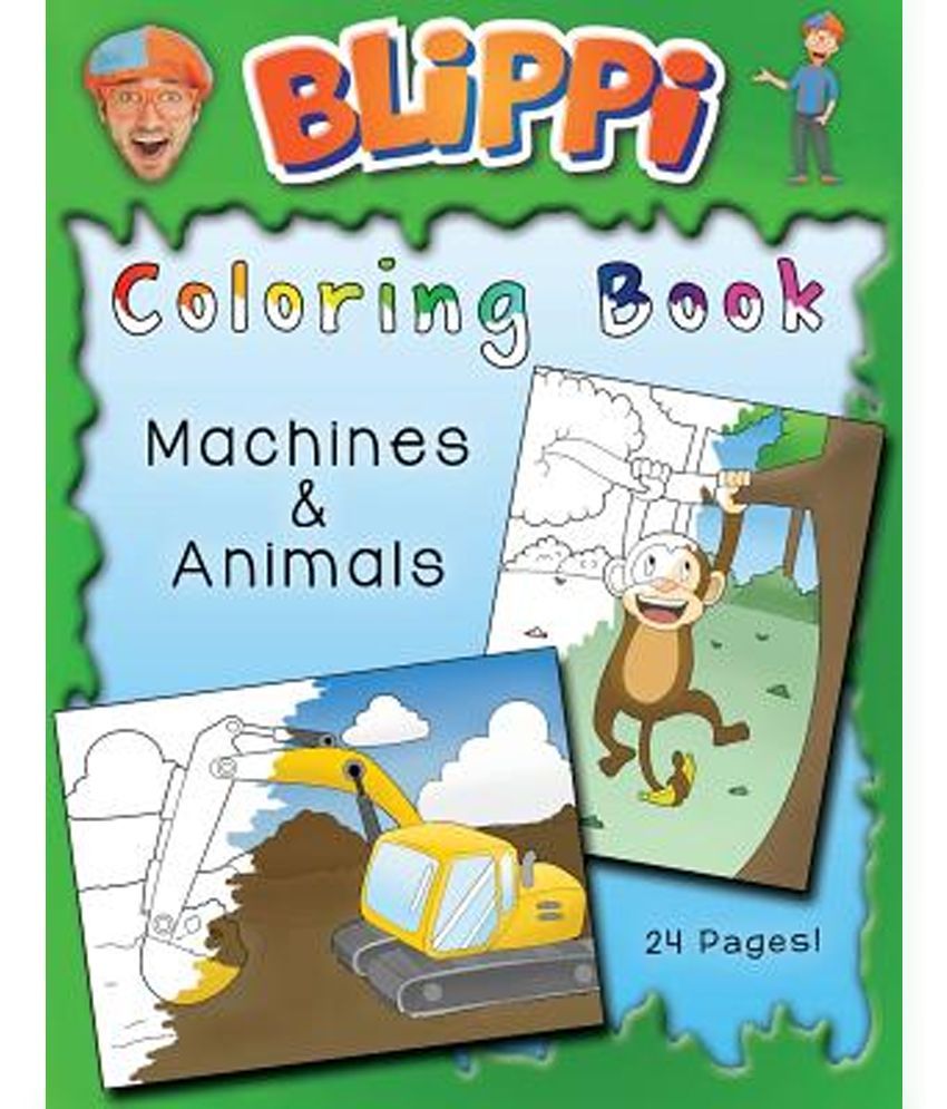 Blippi Coloring Book Animals & Machines Buy Blippi Coloring Book