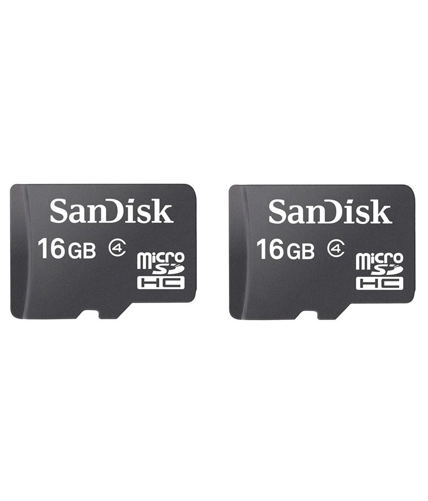     			SanDisk 16 GB 15 MB/s Class 4 Memory Card (Combo Of 2)