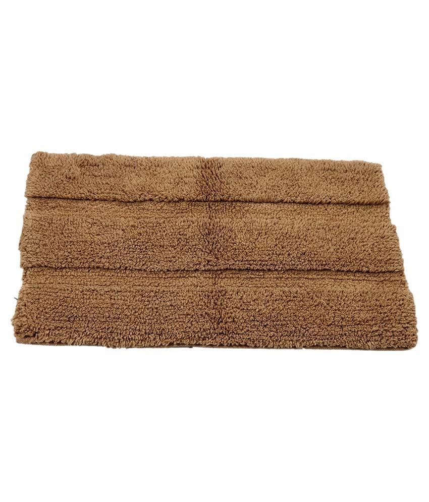 Furhome Beige Cotton Bath Mats Set Of 2 Buy Furhome Beige Cotton Bath