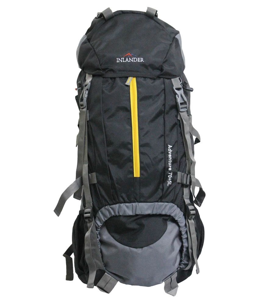 Inlander Black and Grey Polyester Water Resistant Backpack Buy