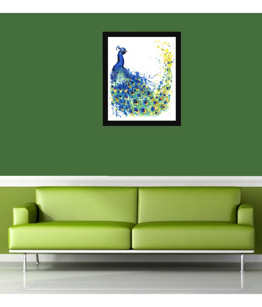 Wow Interiors And Decors Peacock Wall Sticker - Buy Wow Interiors And