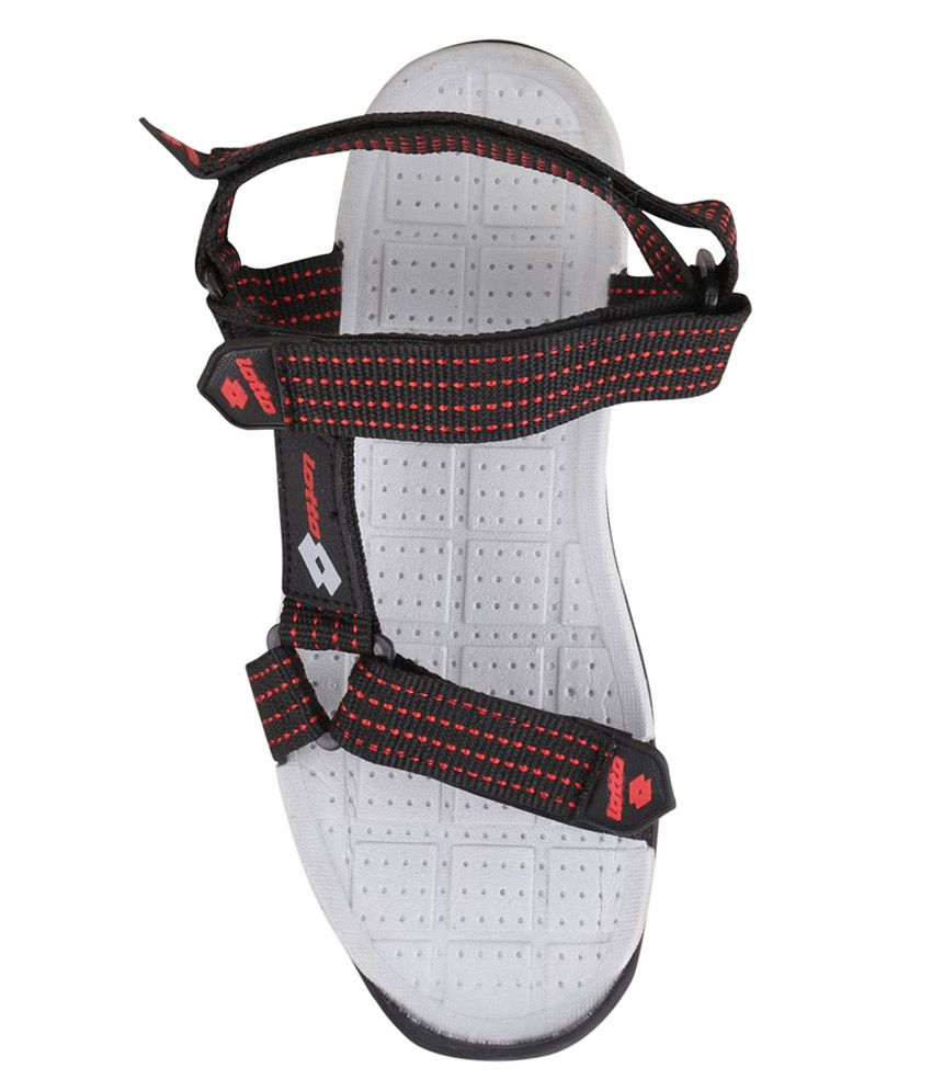 Lotto Section Grey Red Men Floater Sandals - Buy Lotto Section Grey Red Men Floater Sandals 