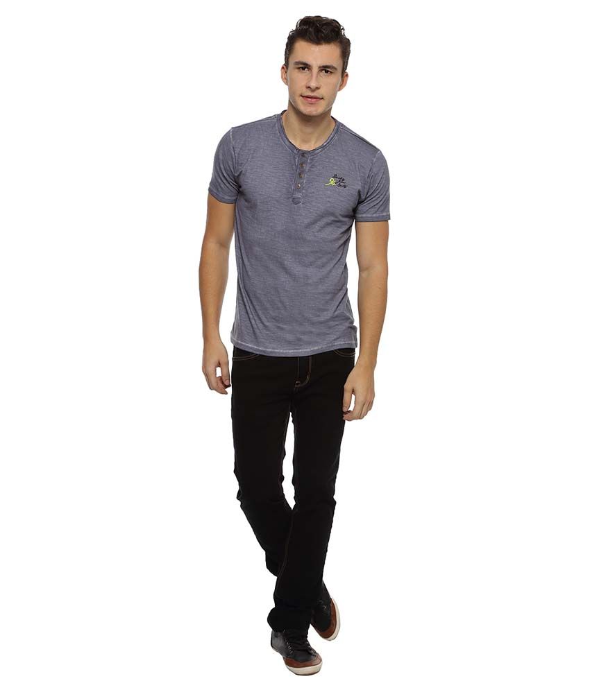 Derby Jeans Community Purple Henley T 