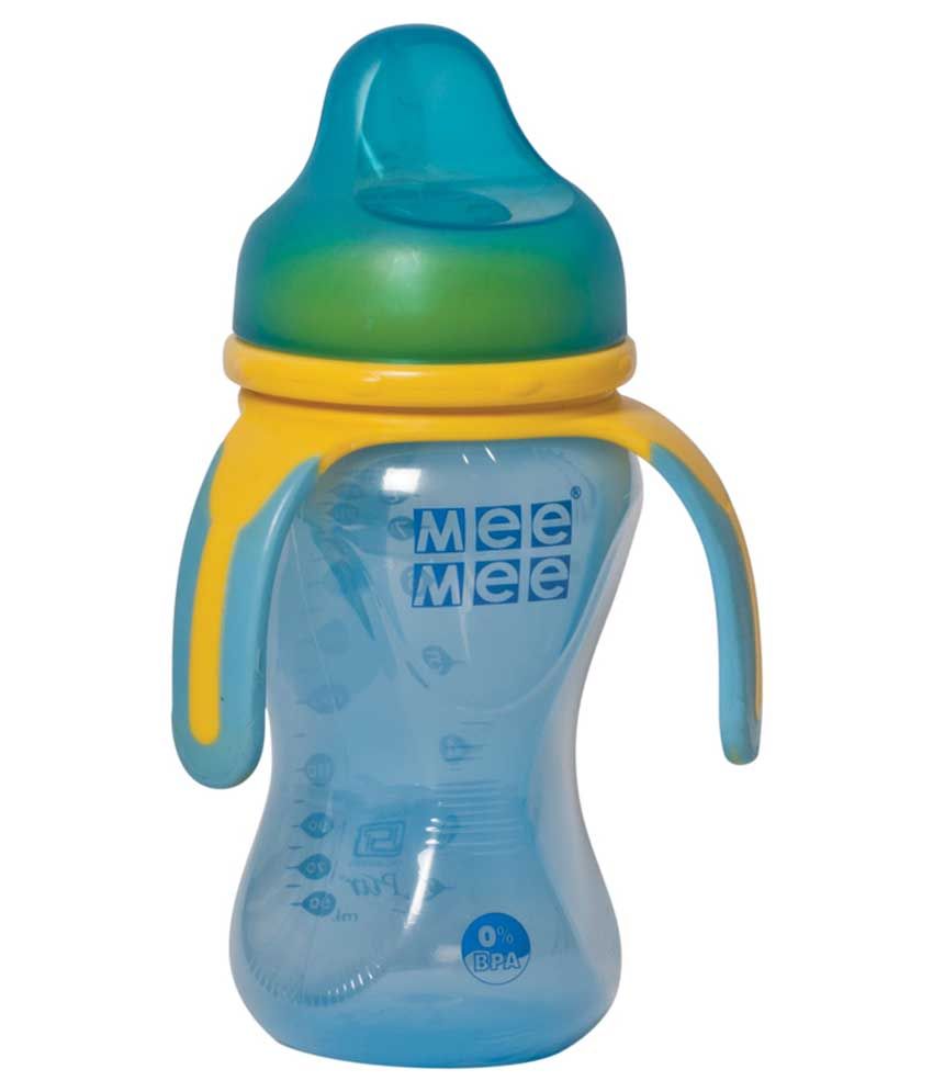 Mee Mee Baby Multi Grasp Soft Spout Cup_Blue baby sipper bottle: Buy ...