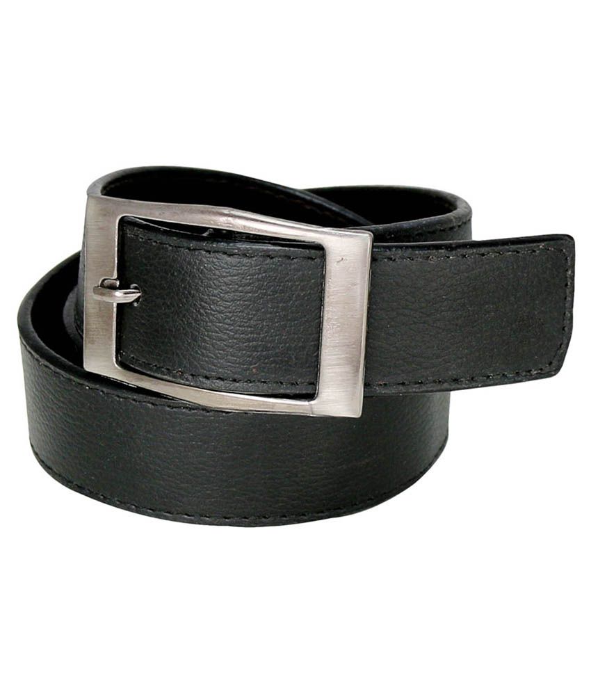 Almond Black Leather Formal Belt for Men Buy Online at Low Price in