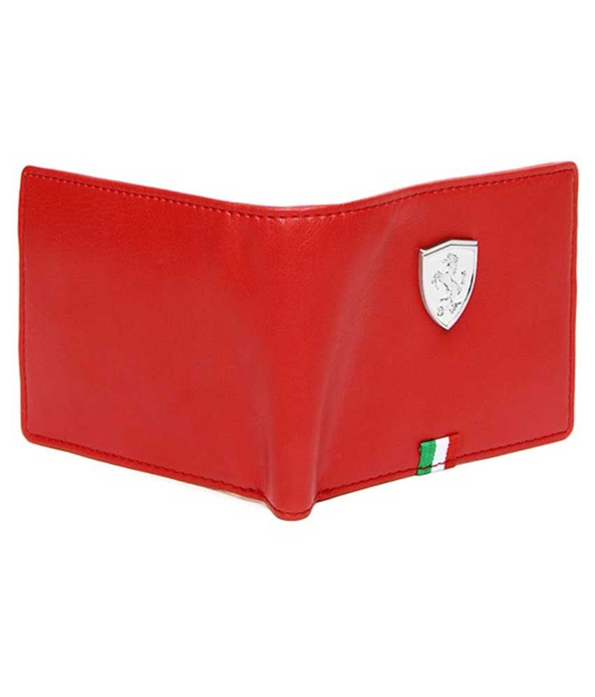 puma red wallet