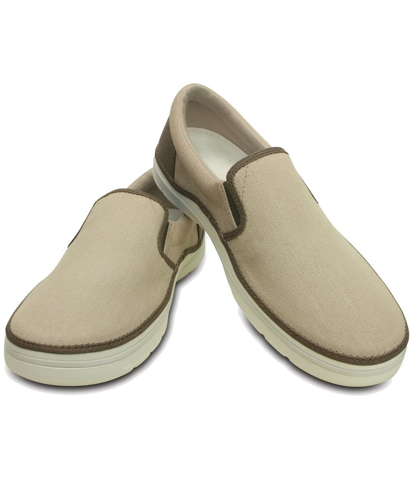 Crocs Relaxed Fit Beige Canvas Shoes - Buy Crocs Relaxed Fit Beige ...