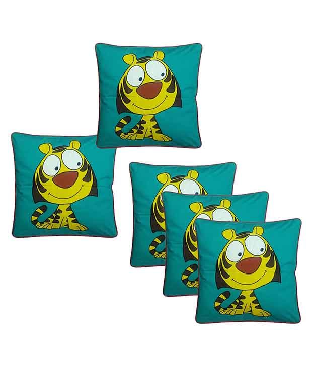     			Hugs'n'Rugs Cotton Cushion Covers Pack of 5 (40 x 40 cm)