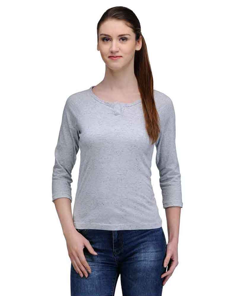 Trend 18 Gray Cotton Tops - Buy Trend 18 Gray Cotton Tops Online at ...