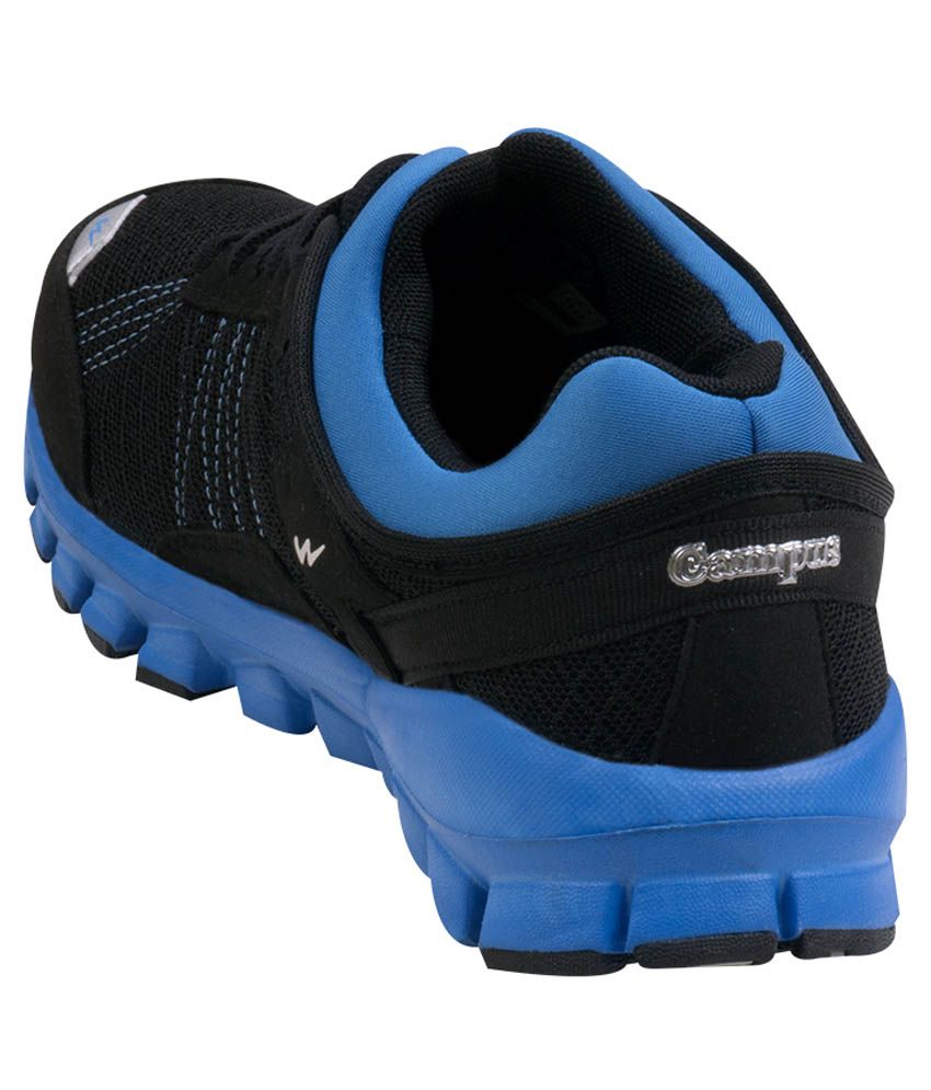 campus black sports shoes