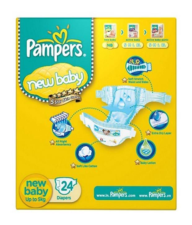 pampers price for new born baby