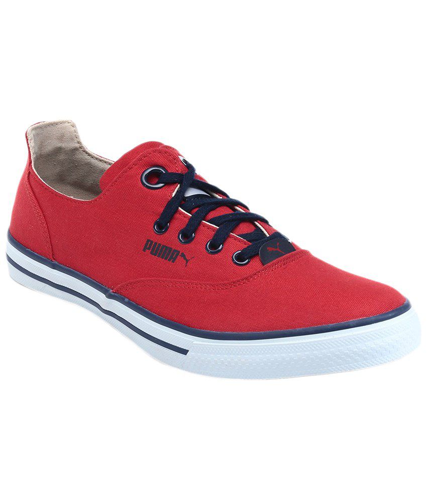 puma limnos cat red sneakers