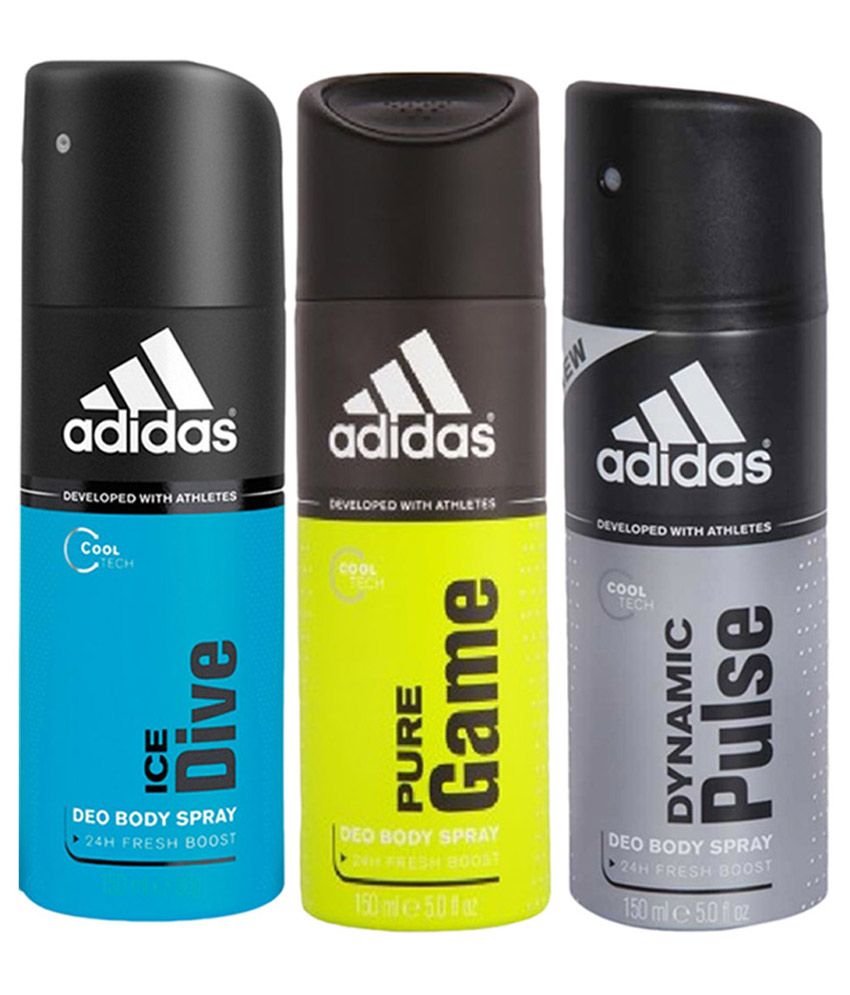 Adidas 150 ml Men's Deodorant Spray Set of 3 Buy Online at Best Prices