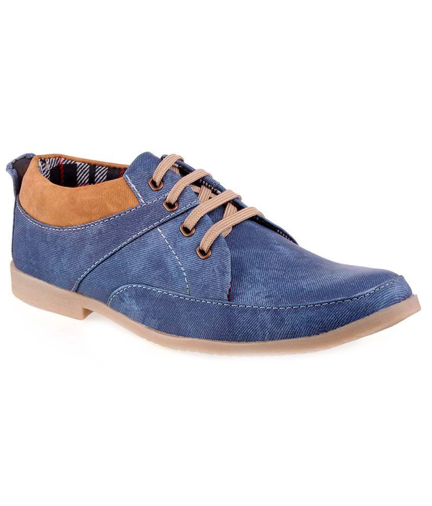 V5 Blue Smart Casuals Shoes - Buy V5 Blue Smart Casuals Shoes Online at ...