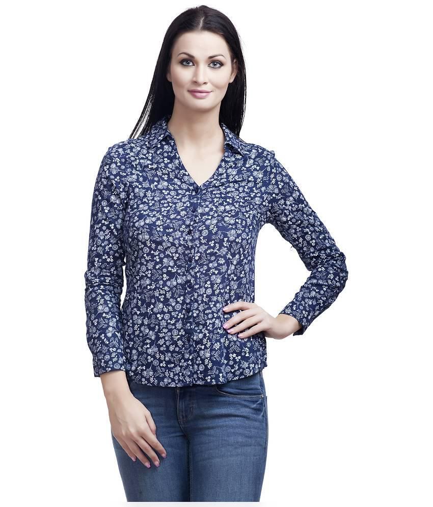 Buy Mansi Collections Blue Cotton Shirts Online at Best Prices in India ...