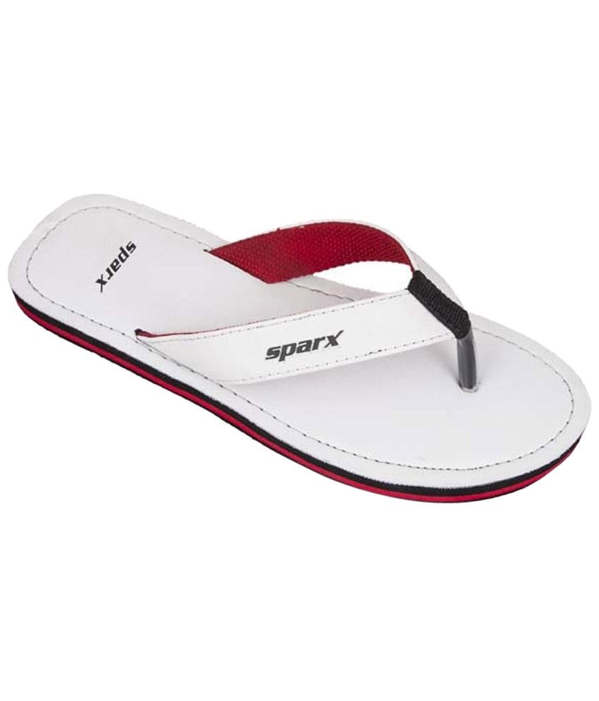 sparx white slippers